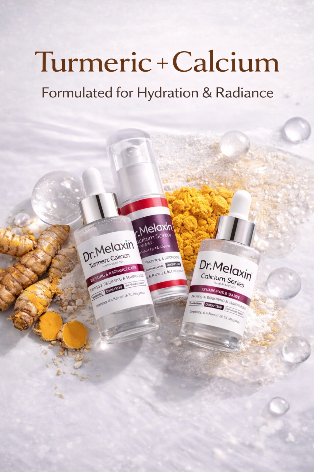 Dr. Melaxin Skincare Set – Turmeric & Calcium | Complete Daily Skin Care Routine