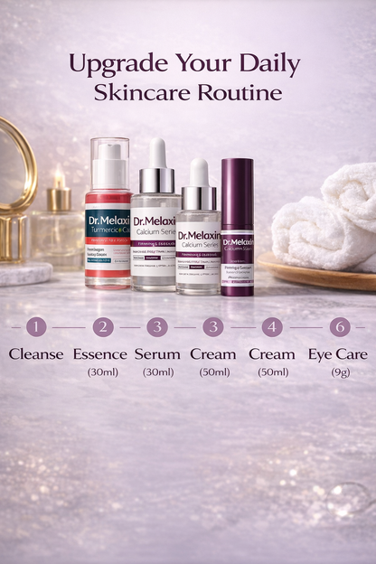 Dr. Melaxin Skincare Set – Turmeric & Calcium | Complete Daily Skin Care Routine